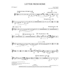 Letter from Home - Bb Clarinet 3